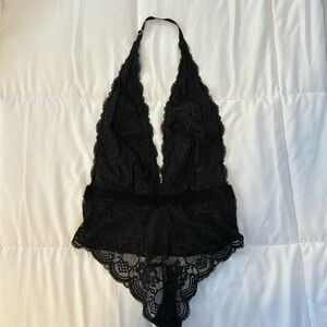 SHEIN lace halter bodysuit